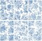 Blue Flower Rub on Transfers for Crafts - 6 Sheets (Blue Flower) 12 x 8 inches
